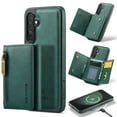 thumbnail image 1 of ELEHOLD for Samsung Galaxy S24 Detachable Wallet Case Premium PU Leather 2-in-1 Magnetic Removable Zipper Card Holders RFID Blocking Shockproof Protection Kickstand Leather Case,Green, 1 of 7