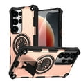 thumbnail image 1 of ELEHOLD For Samsung Galaxy S24 FE Case, Shockproof Soft Bumper Hybrid Three Layer Heavy Duty Grip Rugged Kickstand Protective Magnetic Case For Samsung Galaxy S24 FE,Rosegold, 1 of 7