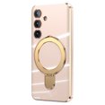 thumbnail image 1 of ELEHOLD for Samsung Galaxy S24+ Plating Magnetic Case Slim Thin Shockproof with Metal Ring Holder Folding Kickstand All-Inclusive Lens Protection Mag Safe Compatible Protective Cover,lightpink, 1 of 9