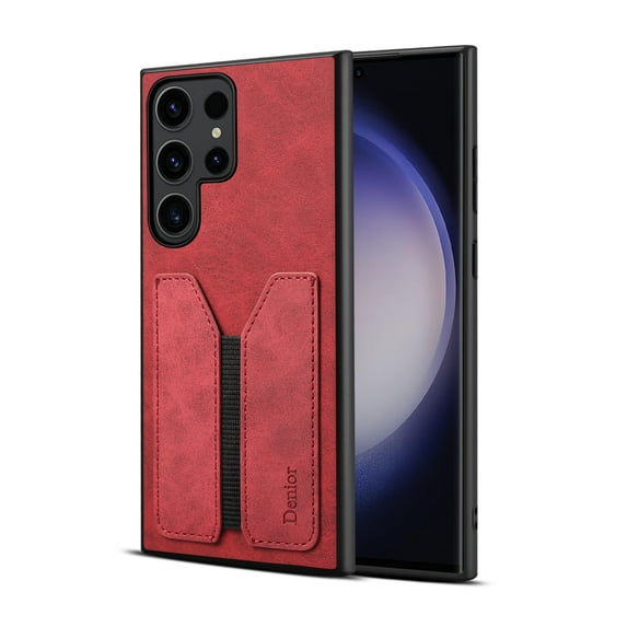 ELEHOLD for Samsung Galaxy S24 Plus,Built-in Back Card Holder Wallet Case PU Leather Slim Thin Shockproof Protective Samsung Galaxy S24 Plus Case, Red