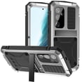 thumbnail image 1 of ELEHOLD for Samsung Galaxy S24 Plus Case,Outdoor Sports Military Heavy Duty Full Body Cover with Built in Screen Protector Hidden Kickstand Shockproof Dustproof Case for Samsung S24 Plus,Silver, 1 of 9