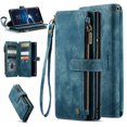 thumbnail image 1 of ELEHOLD for Samsung Galaxy S24 Plus for Men Women Wallet Case, Premium Leather Shockproof Purse Case with Credit Card Slots Zipper Pocket Anti-Loss Wriststrap for Samsung Galaxy S24 Plus,Blue, 1 of 10