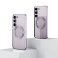thumbnail image 1 of ELEHOLD for Samsung Galaxy S24 Plus Plating Clear Magnetic Case,Slim Thin Ligtweight Compatible with Mag Safe Transparent Clear Cover with Camera Lens Protection Shockproof S24 Plus Case,Lightpurple, 1 of 5