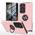 thumbnail image 1 of ELEHOLD for Samsung Galaxy S24 Plus Rugged Case with Metal Ring Holder Kickstand Work with Magnetic Car Mount Shockproof Hybrid Cover with 1 Pack Screen Protector for Samsung S24 Plus,Rosegold, 1 of 7