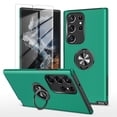 thumbnail image 1 of ELEHOLD for Samsung Galaxy S24 Plus Rugged Case with Metal Ring Holder Kickstand Work with Magnetic Car Mount Shockproof Hybrid Cover with 1 Pack Screen Protector for Samsung S24 Plus,Darkgreen, 1 of 7
