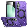 thumbnail image 1 of ELEHOLD for Samsung Galaxy S24 Plus Rugged Heavy Duty Case, Foldable Ring Kickstand Work with Magnetic Car Mount Military Grade Drop Protection Armor Case for Samsung S24 Plus,Purple, 1 of 8