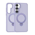 thumbnail image 1 of ELEHOLD for Samsung Galaxy S24 Plus Translucent Matte Magnetic Case with Folding Ring Holder Kickstand Compatible with Mag Safe Frosted Clear Shockproof Protective Case for S24 Plus, Lightpurple, 1 of 1
