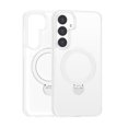 thumbnail image 1 of ELEHOLD for Samsung Galaxy S24 Plus Translucent Matte Magnetic Case with Folding Ring Holder Kickstand Compatible with Mag Safe Frosted Clear Shockproof Protective Case for S24 Plus, White, 1 of 1
