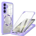 thumbnail image 1 of ELEHOLD for Samsung Galaxy S24/S25 Case with Screen Protector, Compatible with Mag safe Accessory,  Built in Screen Protector Clear Full Body Protection Slim Shockproof Case,Purple, 1 of 9