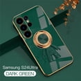 thumbnail image 1 of ELEHOLD for Samsung Galaxy S24 Ultra Cute Case Slim Thin Three-Dimensional Astronaut Hidden Ring Kickstand Finger Ring Holder Gold Plating Shockproof Galaxy S24 Ultra Case,Darkgreen, 1 of 12