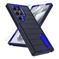 thumbnail image 1 of ELEHOLD for Samsung Galaxy S24 Ultra Hybrid Rugged Case with HD Screen Protector,Hard Protective Invisible Kickstand Non-Slip Drop-Proof Shockproof Anti-Scratch Heavy Duty Cover,Darkblue+Blue, 1 of 7