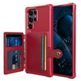 thumbnail image 1 of ELEHOLD for Samsung Galaxy S24 Ultra Wallet Case Flip Card Slots Magnetic Clasp Slim Thin Shockproof Anti-Scratch Works with Magnetic Car Mount, for Galaxy S24 Ultra,Red, 1 of 7