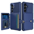 thumbnail image 1 of ELEHOLD for Samsung Galaxy S24 Wallet Case Flip Card Slots Magnetic Clasp Slim Thin Shockproof Anti-Scratch Works with Magnetic Car Mount, for Galaxy S24,Blue, 1 of 7