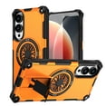 thumbnail image 1 of ELEHOLD For Samsung Galaxy S25 Edge Case, Shockproof Soft Bumper Hybrid Three Layer Heavy Duty Grip Rugged Kickstand Protective Magnetic Case For Samsung Galaxy S25 Edge,Orange, 1 of 7