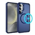 thumbnail image 1 of ELEHOLD For Samsung Galaxy S25+ Slim Shockproof Case, Skin-Friendlyp. Rugged Cover, MagSafe Compatible, Non-Slip, Raised Edges For Cam & Screen Protection, Darkblue, 1 of 8