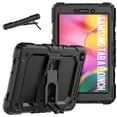 thumbnail image 1 of ELEHOLD for Samsung Galaxy Tab A 8.0 (2019) SM-T290/SM-T295 Ragged Case, Soft Silicone Hard PC Shoulder Strap Built-Kickstand Anti-Drop Shockproof Heavy Duty Protective Cover Case,Black, 1 of 9