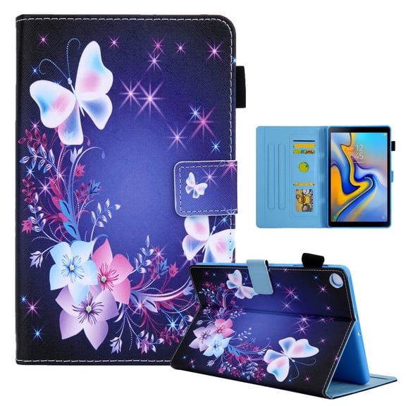 ELEHOLD for Samsung Galaxy Tab A11 2025 8.7-inch Folding Leather Case with Card Slots Multi-Angle Viewing Kickstand Full Body Protection Fashion Pattern Case,A