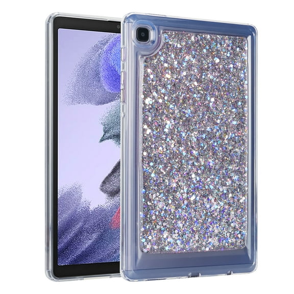 ELEHOLD for Samsung Galaxy Tab A7 Lite 8.7 Glitter Case Slim Lightweight Anti-Scratch Shockproof Full Protective Gradient Glossy Glitter Back Case for Samsung Tab A7 Lite (2021) - Pink