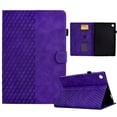 thumbnail image 1 of ELEHOLD For Samsung Galaxy Tab A8 10.5 (2022) Diamond Embossing Leather Folio Folding Full Body Protective Case Kickstand Shockproof Cover, Auto Sleep&Wake, with Credit Card Slot, Purple, 1 of 10