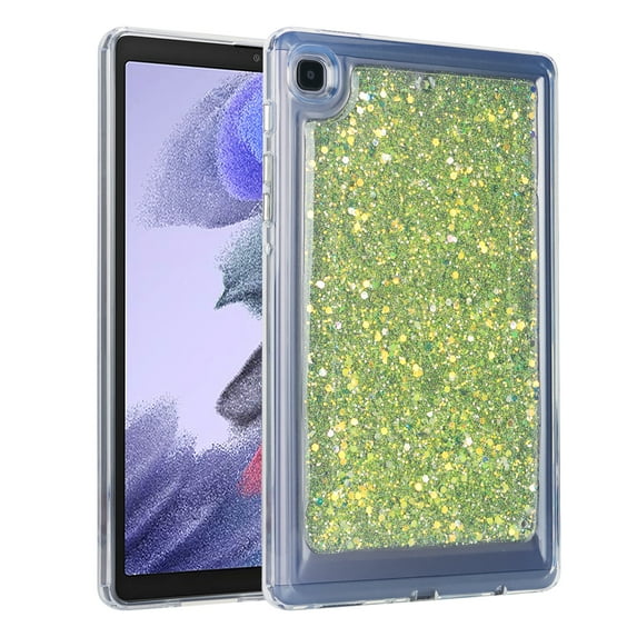 ELEHOLD for Samsung Galaxy Tab A8 10.5 Glitter Case Slim Lightweight Anti-Scratch Shockproof Full Protective Gradient Glossy Glitter Back Case for Samsung Tab A8 10.5 (2022) - Yellow
