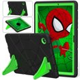 thumbnail image 1 of ELEHOLD for Samsung Galaxy Tab A8 10.5 inch 2022 (X200 X205 X207) Rugged Case, Cute Cartoon Kids Friendly Built-in Double Kickstand Full Protection Shockproof Children Case,Black/Green, 1 of 7