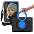 thumbnail image 1 of ELEHOLD Samsung Galaxy Tab A8 Case 10.5 Inch With Screen Protector, Child Proof Protective Kids Case with Rotating Stand Shoulder Strap for Galaxy Tab A8 10.5" 2022 SM-X200/X205/X207,Black, 1 of 6