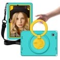 thumbnail image 1 of ELEHOLD Samsung Galaxy Tab A8 Case 10.5 Inch With Screen Protector, Child Proof Protective Kids Case with Rotating Stand Shoulder Strap for Galaxy Tab A8 10.5" 2022 SM-X200/X205/X207,Mint, 1 of 6