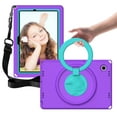 thumbnail image 1 of ELEHOLD Samsung Galaxy Tab A8 Case 10.5 Inch With Screen Protector, Child Proof Protective Kids Case with Rotating Stand Shoulder Strap for Galaxy Tab A8 10.5" 2022 SM-X200/X205/X207,Purple, 1 of 6