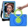 thumbnail image 1 of ELEHOLD Samsung Galaxy Tab A8 Case 10.5 Inch With Screen Protector, Child Proof Protective Kids Case with Rotating Stand Shoulder Strap for Galaxy Tab A8 10.5" 2022 SM-X200/X205/X207,Blue, 1 of 6