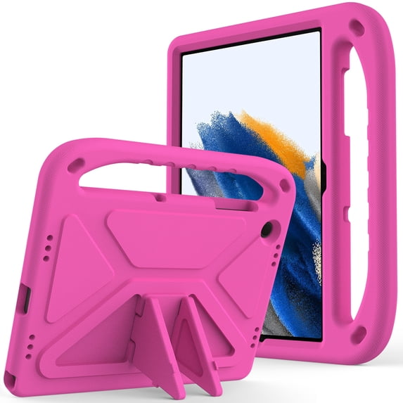 ELEHOLD for Samsung Galaxy Tab A9+ 11" 2023 Rugged Case Kids Friendly EVA Full Body Protective Handle Grip Kickstand Function Shockproof Kids Case for Samsung Galaxy A9 Plus SM-X210 X215 X216,Rose