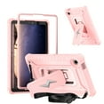 thumbnail image 1 of ELEHOLD For Samsung Galaxy Tab A9 Plus Case,Rugged Shockproof 3-Layer Kickstand Pencil Holder Protective Case with Shoulder Strap for Kids, School, Outdoor Travel,Rosegold, 1 of 8