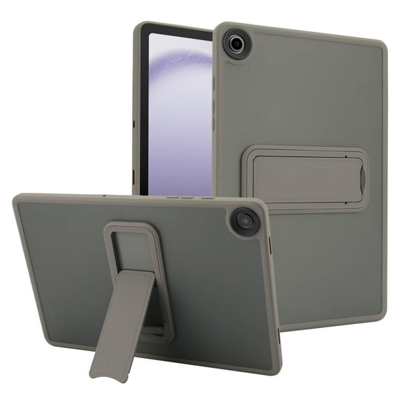 ELEHOLD For Samsung Galaxy Tab S10FE/S10/S9FE Military Garde Protection Case Slim Rugged Cover, with Built-in Kicksatnd, Lens/Screen Edge Protection, Gray