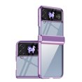 thumbnail image 1 of ELEHOLD for Samsung Galaxy Z Flip 3 Case, Slim Plating PC Transparent Hinge Protection Crystal Clear Rugged Phone Case for Samsung Galaxy Z Flip 3,Purple, 1 of 7