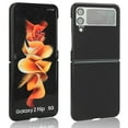 thumbnail image 1 of ELEHOLD Samsung Galaxy Z Flip 3 Filp Case, Premium vegan leather + Soft TPU With Shockproof Case for Samsung Galaxy Z Flip 4 6.7 inch,Black, 1 of 5