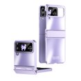 thumbnail image 1 of ELEHOLD for Samsung Galaxy Z Flip 3 Frosted Case with Hinge Protection,Frosted PC Plating Full Body Protective Non-Slip Shockproof Case for Samsung Galaxy Z Flip 3,Purple, 1 of 7