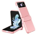 thumbnail image 1 of ELEHOLD for Samsung Galaxy Z Flip 4/3 Rugged Case with Hinge Protection Hard PC Shockproof Protective Case Slim Lightweight Cover for Samsung Galaxy Z Flip 4/Z Flip 3,Pink, 1 of 6