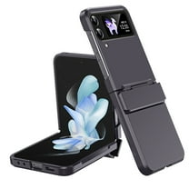 ELEHOLD for Samsung Galaxy Z Flip 4/3 Rugged Case with Hinge Protection Hard PC Shockproof Protective Case Slim Lightweight Cover for Samsung Galaxy Z Flip 4/Z Flip 3,Black