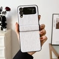 thumbnail image 1 of ELEHOLD for Samsung Galaxy Z Flip 4 Mink Horsehair Hinge Protection Case, Slim Fit Lightweight Raised Frame Camera Lens Protection Anti-Scratch Dustproof Case for ZFlip 4 6.7 inch,White, 1 of 9