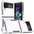 thumbnail image 1 of ELEHOLD for Samsung Galaxy Z Flip 4 Rugged Case, Armor Hard PC Soft TPU Hybrid Anti-Drop Camera Lens Protection Shockproof Glossy Non-Slip Slim Fit Case for Z Flip4 6.7 inch,White, 1 of 5