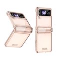 thumbnail image 1 of ELEHOLD for Samsung Galaxy Z Flip 4 Rugged Clear Case with Hinge Protection Transparent Clear Luxury Plating Shockproof Protective Case for Samsung Z Flip 4 2022,Rosegold, 1 of 6