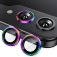 thumbnail image 1 of ELEHOLD for Samsung Galaxy Z Flip 5 Camera Lens Protector, 9H Tempered Glass Camera Cover Metal Individual Ring for Samsung Galaxy Z Flip 5 5G 2023, Multicolour, 1 of 6