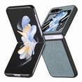 thumbnail image 1 of ELEHOLD for Samsung Galaxy Z Flip 5 Case, Luxury Leather Material with Built-in Small Screen Protector Full Body Shockproof Slim Protective Case for Samsung Galaxy Z Flip 5 2023,Cyan, 1 of 8