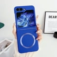 thumbnail image 1 of ELEHOLD for Samsung Galaxy Z Flip 5 Case, Skin-Touch Slim Lightweight Case Compatible with MagSafe Magnetic Wireless Charging Shockproof Protective Cover for Samsung Z Flip 5 2023,Blue, 1 of 2
