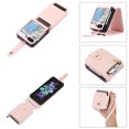 thumbnail image 1 of ELEHOLD for Samsung Galaxy Z Flip 5 Case with Wrist Strap, Luxury Shockproof PU Leather Case with Zipper Wallet Card Slots Magnetic Clasp Crossbody Strap for Samsung Galaxy Z Flip5 2023, Pink, 1 of 9
