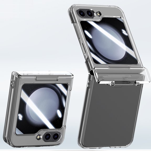 ELEHOLD for Samsung Galaxy Z Flip 6 Case,Full Body Protection with Built-in Front Screen Protector Hinge Protection Hard PC Shockproof Case for Galaxy Z Flip 6 2024,Clear