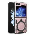 thumbnail image 1 of ELEHOLD for Samsung Galaxy Z Flip 6 Case,Military Adjustable Ring Holder Kickstand Rugged Heavy Duty Magnetic Shockproof Protective Case for Samsung Galaxy Z Flip 6,Pink, 1 of 9