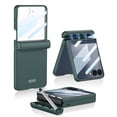 thumbnail image 1 of ELEHOLD For Samsung Galaxy Z Flip 6 Case with Stylus Pen,Integrated Front Glass Film,Magnetic Hinge Protection Ultra-Thin All-Inclusive Shockproof Rugged Case,Darkgreen, 1 of 10