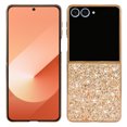 thumbnail image 1 of ELEHOLD for Samsung Galaxy Z Flip 7 2025, Glitter Bling Sparkle Shiny Diamond Slim Soft TPU Anti-Scratch Shockproof Protective Case for Women Girls for Samsung Galaxy Z Flip 7 2025,Gold, 1 of 7