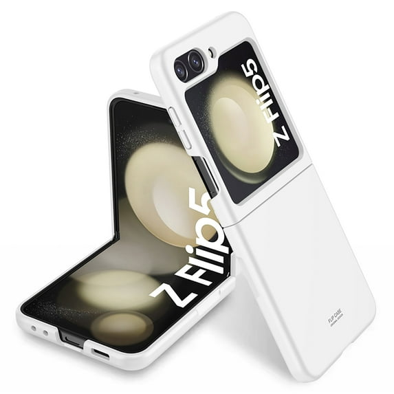 ELEHOLD for Samsung Galaxy Z Flip5 Case,Ultra Slim Lightweight Matte Hard PC Case Shockproof Protective Anti-Scratch Cover for Samsung Galaxy Z Flip5 2023,White