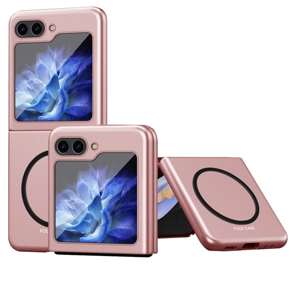 ELEHOLD for Samsung Galaxy Z Flip5 Magnetic Case,Skin- Friendly Ultra Slim Thin Case Shockproof Lightweight Compatible with MagSafe Anti-Scratch Case Cover for Samsung Z Flip5 5G 2023,Pink
